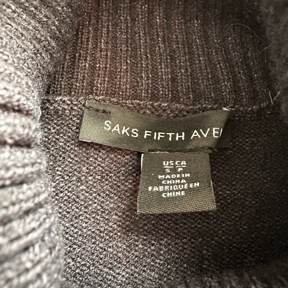 Saks Fifth Avenue dark gray turtleneck knit sweater size S - Picture 6 of 9